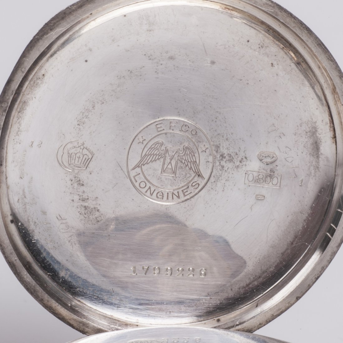 Silver pocket watch "Longines" — image 8