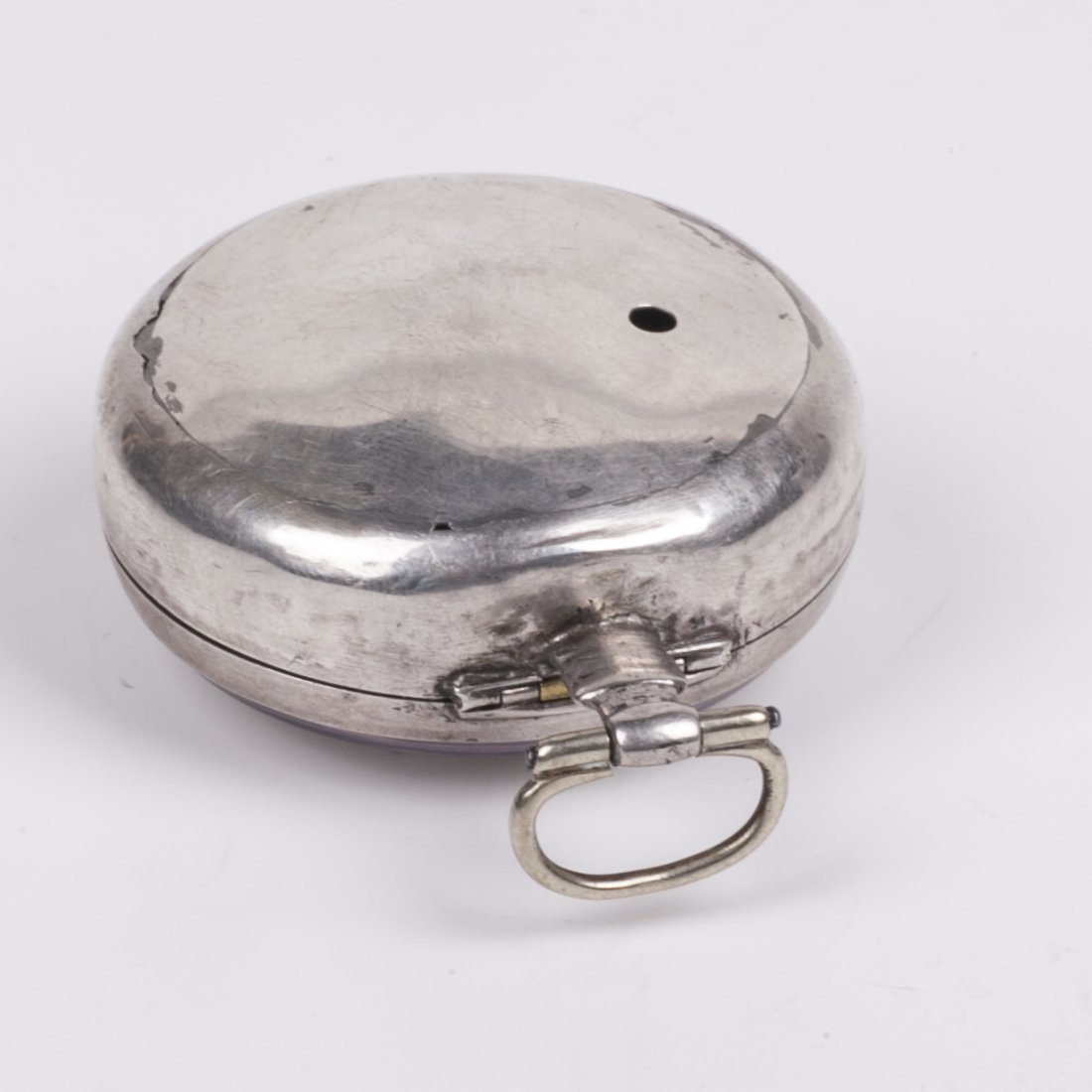 English pocket watch with silver dial — image 6