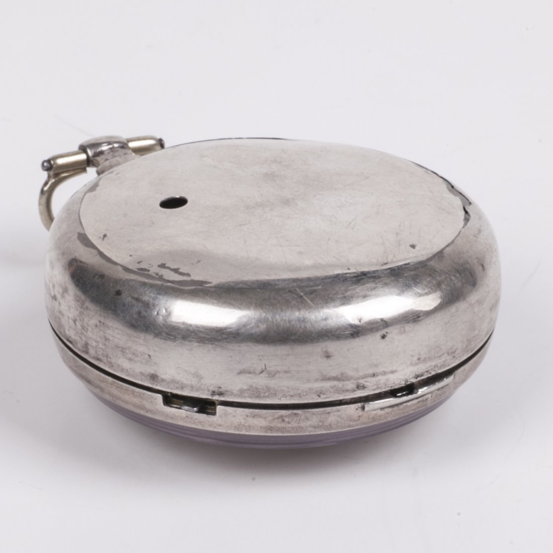 English pocket watch with silver dial — image 7