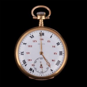 Gold "Zenith" open face pocket watch — image 1