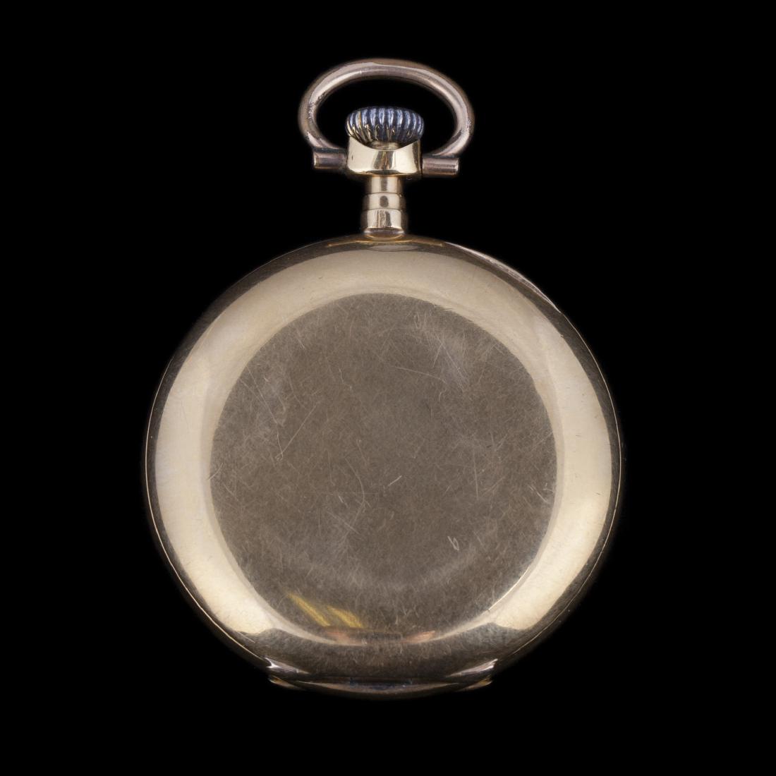Gold "Zenith" open face pocket watch — image 2
