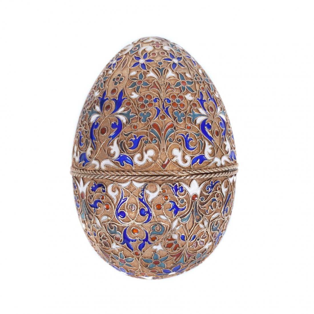 Massive easter silver egg. Workshop of I.Khlebnikov. — image 1