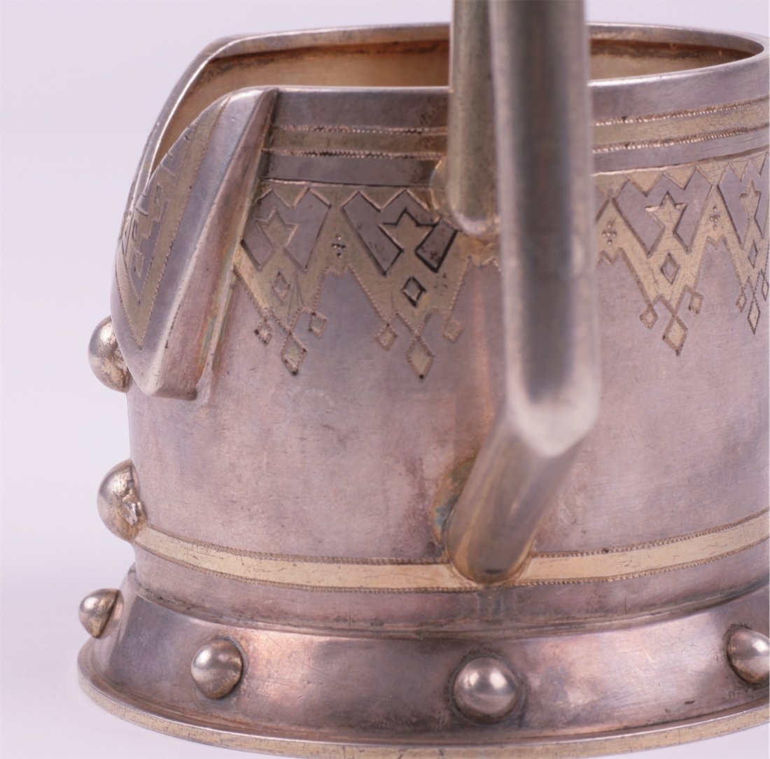 Russian silver "frock-coat" tea glass holder — image 4