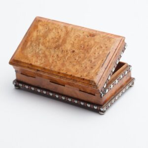 Russian silver, wood and enamel box — image 3