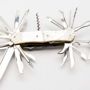 Universal steel and mother-of-pearl flic knife. — image 1