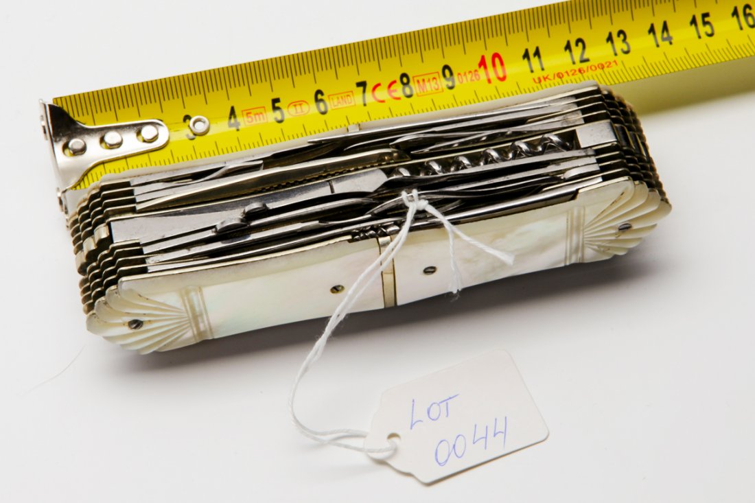 Universal steel and mother-of-pearl flic knife. — image 6