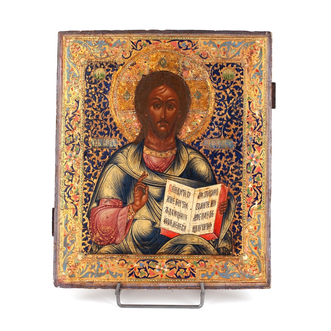 Fine russian icon of Christ Pantokrator. 20th century. — image 1
