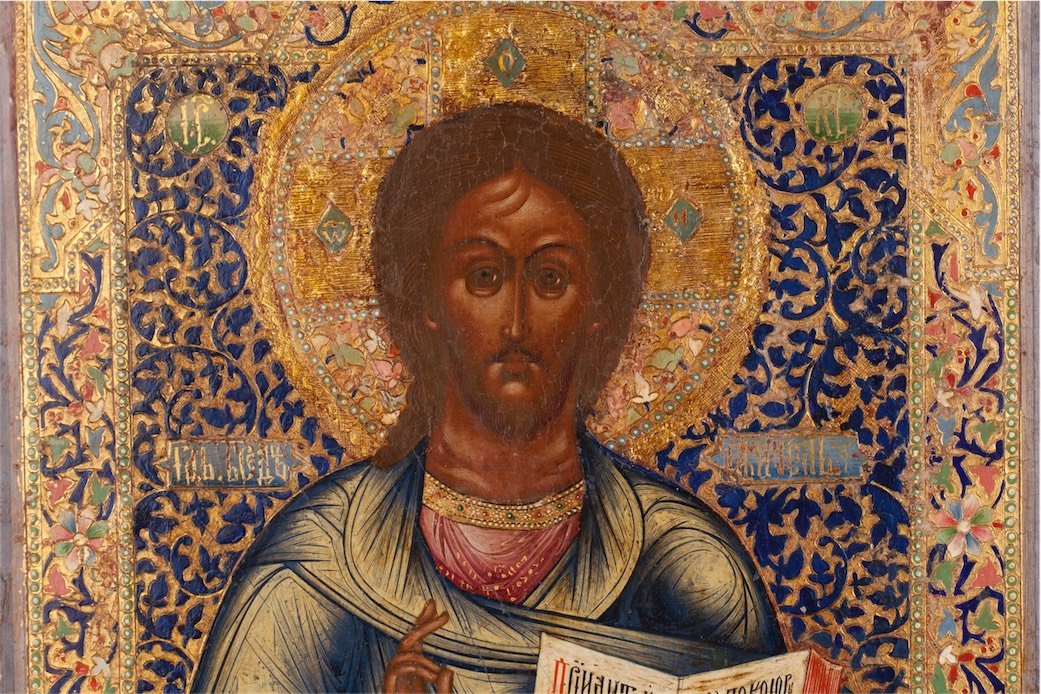 Fine russian icon of Christ Pantokrator. 20th century. — image 2