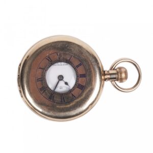 Gilded demi-hunter cased pocket watch "A.W.W Co" — image 1