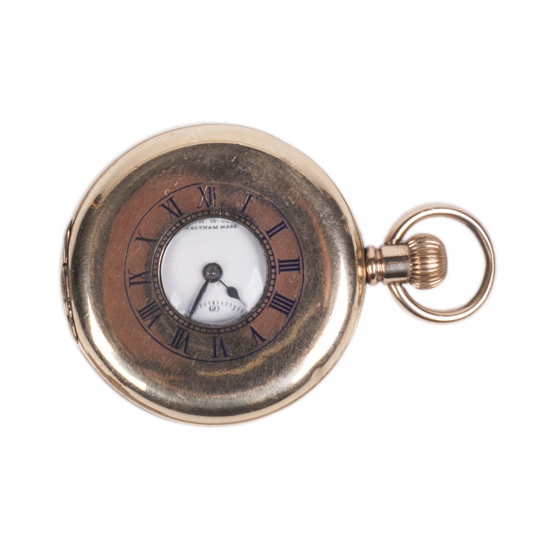 Gilded demi-hunter cased pocket watch "A.W.W Co" — image 1