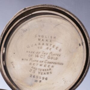 Gilded demi-hunter cased pocket watch "A.W.W Co" — image 8