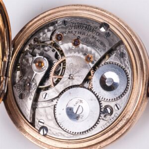 Gilded demi-hunter cased pocket watch "A.W.W Co" — image 9