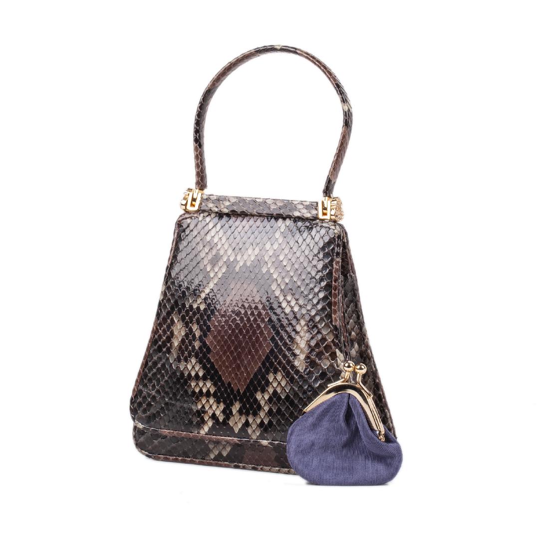 Judith Leiber pithon minaudiere. — image 1