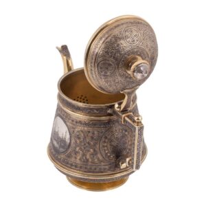 Russian silver-gilt and niello tea set — image 5