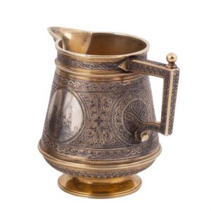 Russian silver-gilt and niello tea set — image 6