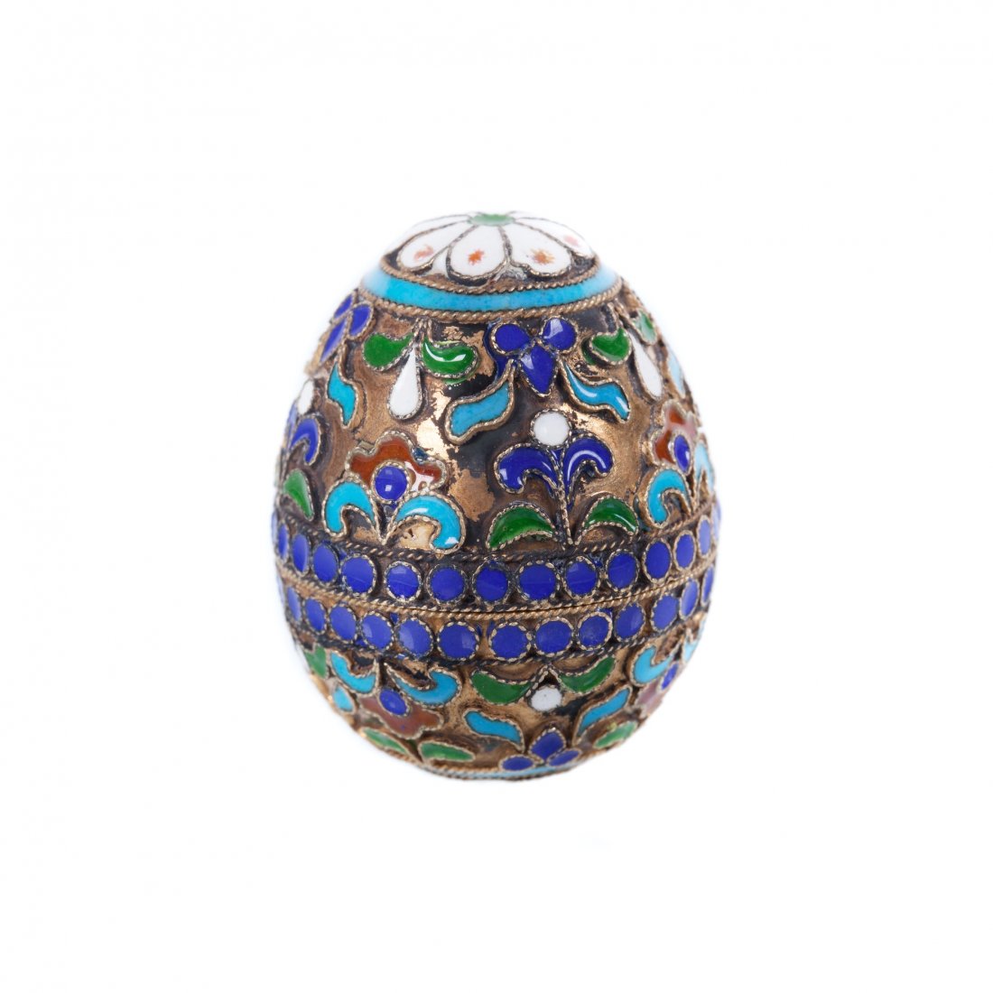 Small easter silver egg. Petersburg. — image 1