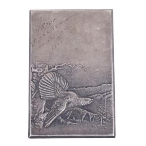 Soviet era cast silver notepad lid — image 1