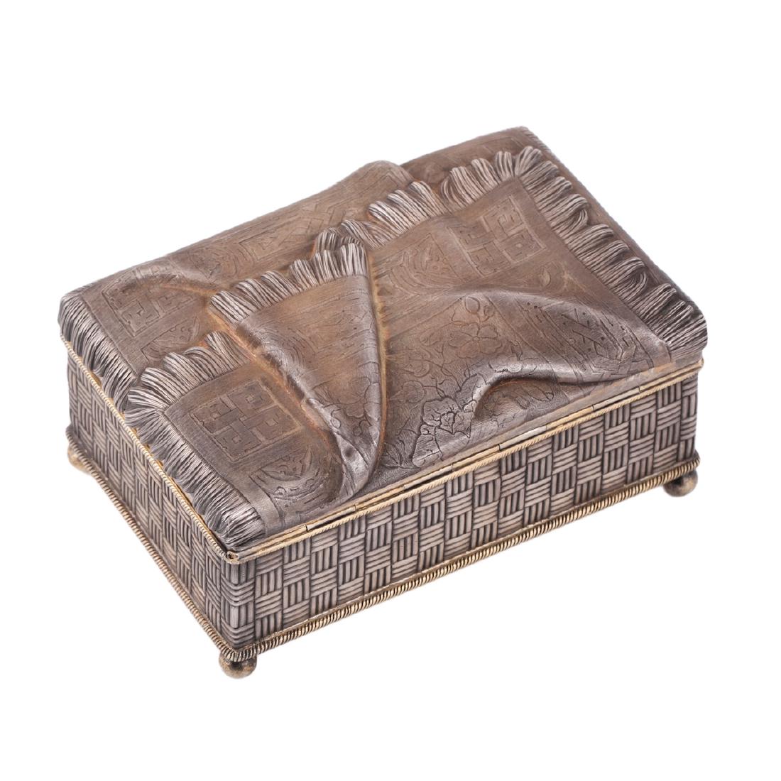Trompe l'oeil silver casket by Loskutov — image 2