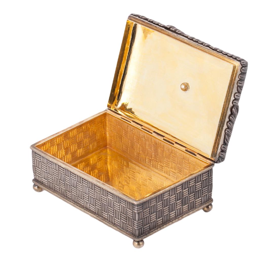 Trompe l'oeil silver casket by Loskutov — image 3