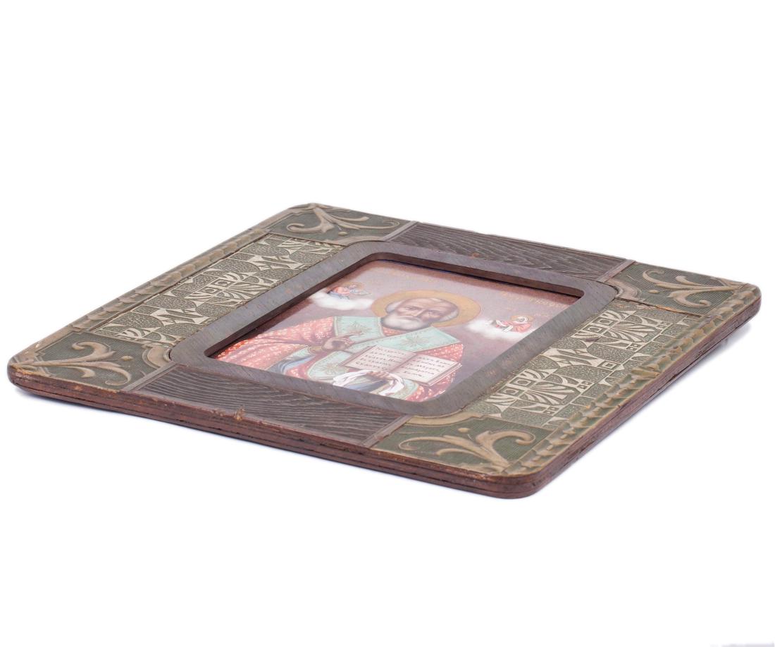 Unusual Russian Icon of Saint Nikolay Wonderworker — image 6