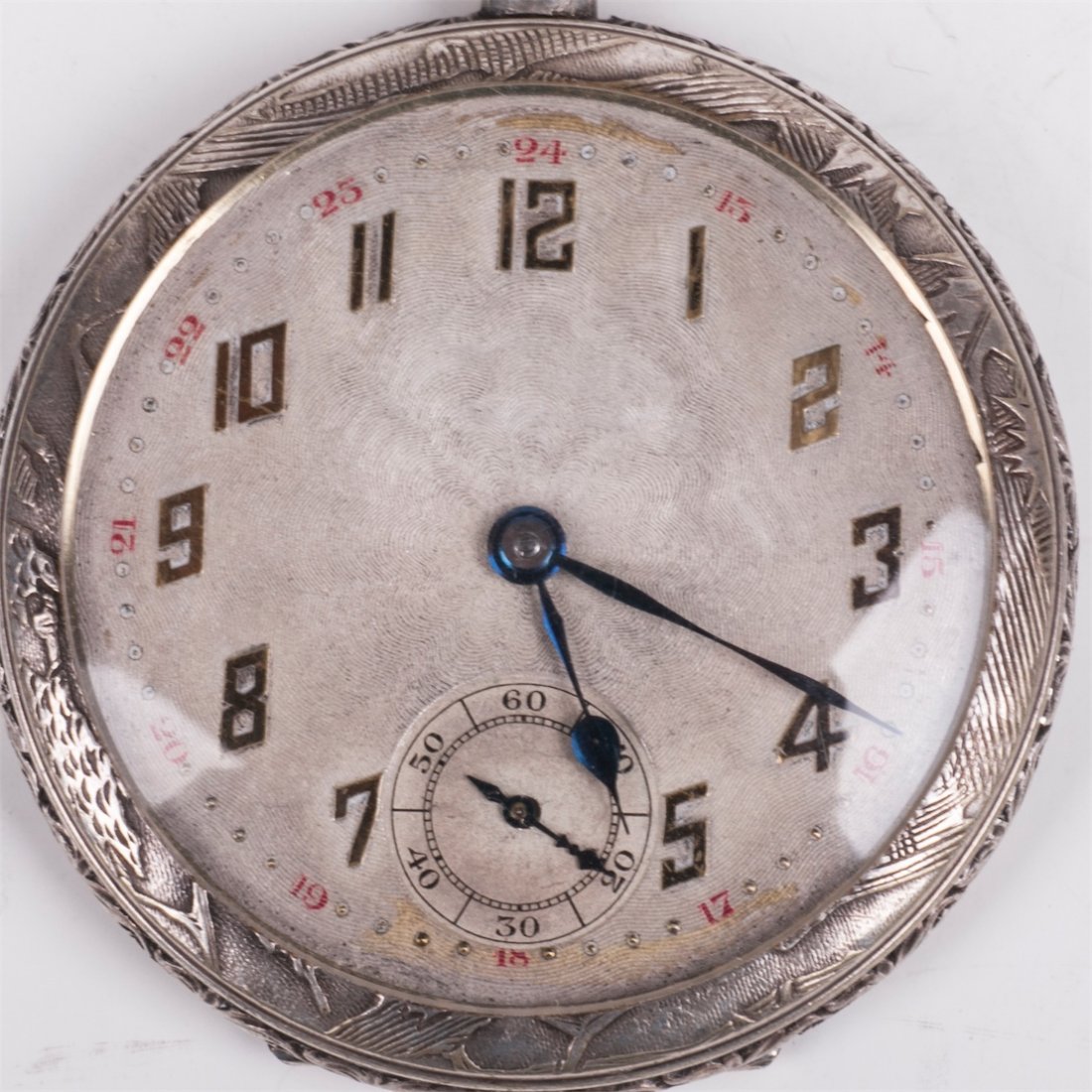Metal pocket watch with hunting scene — image 2