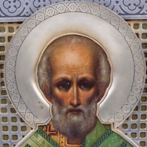Rare Art Nouveau style Icon of Saint Nikolay — image 2