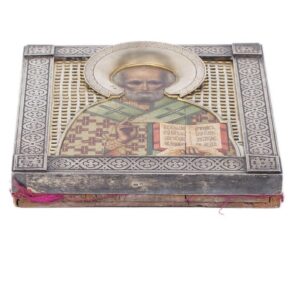 Rare Art Nouveau style Icon of Saint Nikolay — image 6