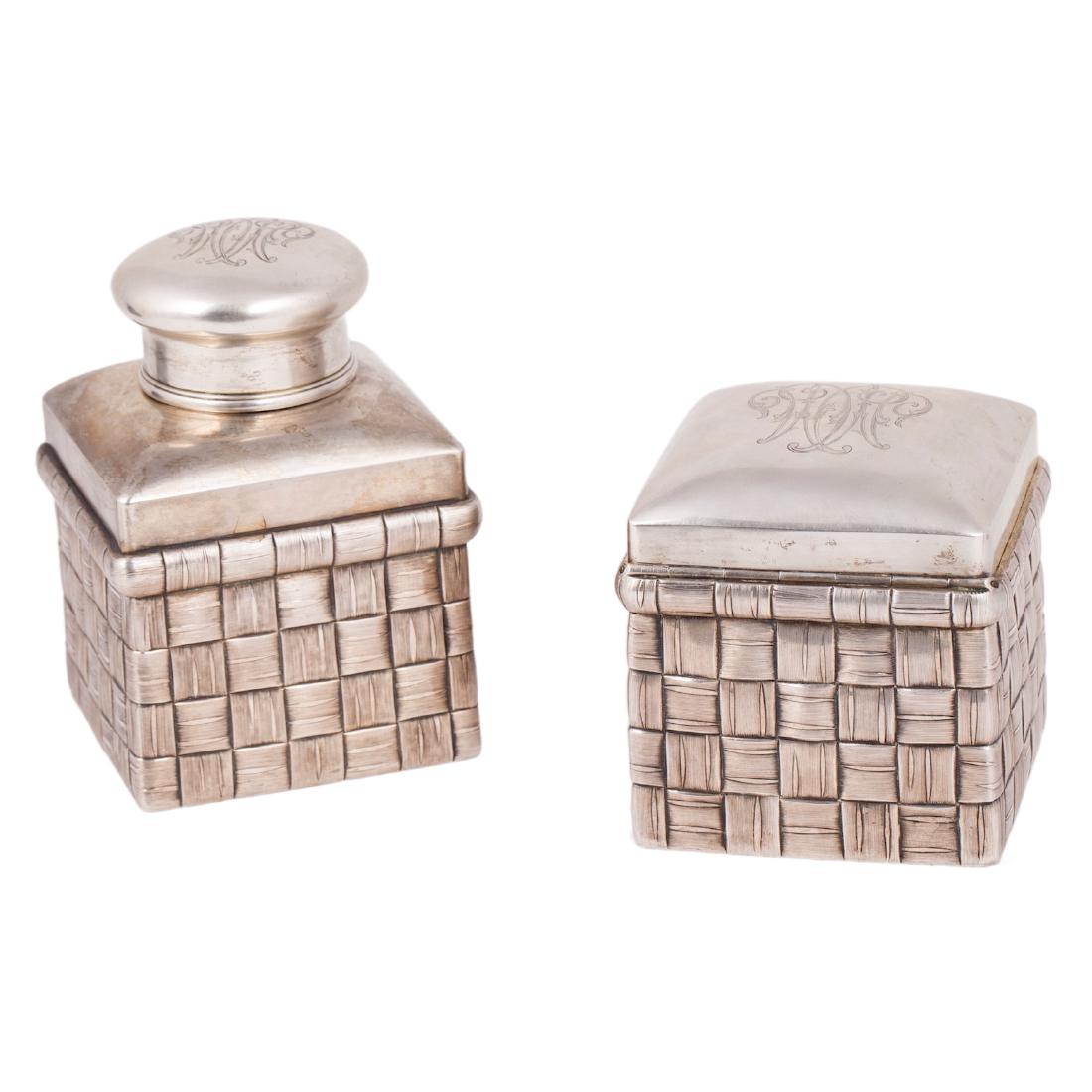 Trompe l'oeil silver tea caddies, Khlebnikov — image 1