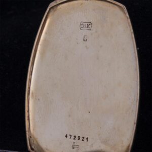 Zodiac gold rectangular open face pocket watch — image 4