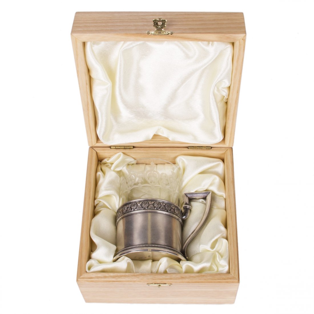 Faberge silver tea glass holder in neoclassical style — image 2
