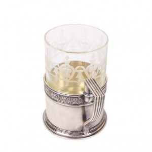 Faberge silver tea glass holder in neoclassical style — image 4