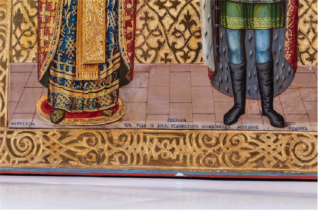 Icon of Saint Nikolay Wonderworker and Alexander — image 3
