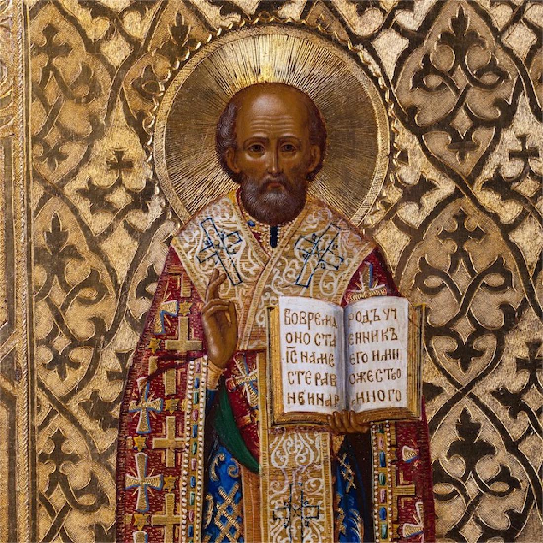 Icon of Saint Nikolay Wonderworker and Alexander — image 4