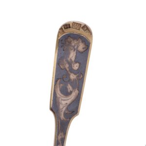 Russian silver-gilt and niello spoon — image 4