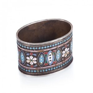 Russian silver napkin ring. G.Sbitnev. — image 1