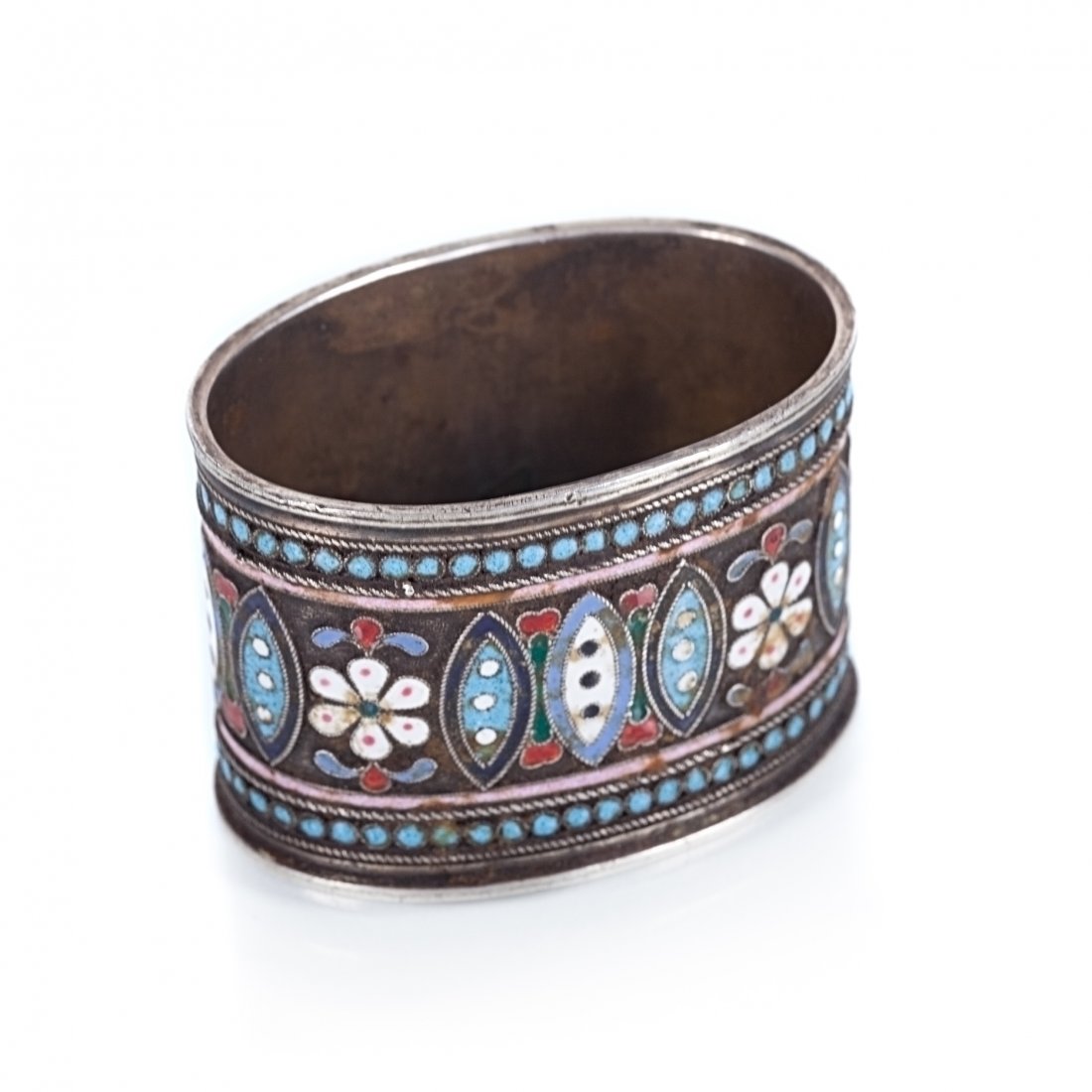 Russian silver napkin ring. G.Sbitnev. — image 1