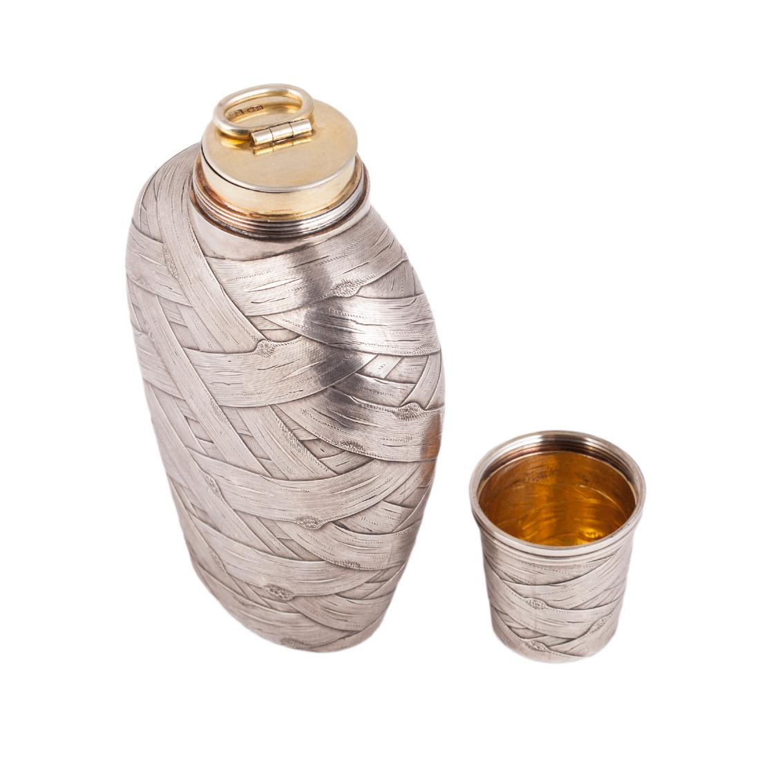 Trompe l'oeil silver flask, Petersburg, 1887 — image 2