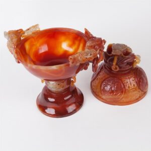 Asian carved agate vessel. — image 6