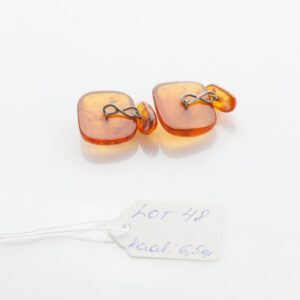 Natural Old Baltic Amber cufflinks. — image 2