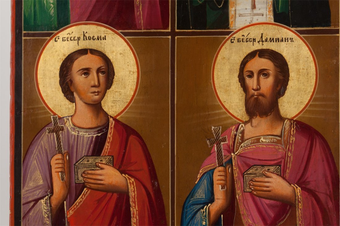 Russian four part icon with Saint Apostles. — image 4