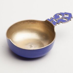Russian silver and enamel kovsh — image 1