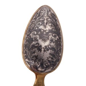 Russian silver-gilt and niello spoon — image 4