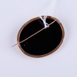 18K gold italian micro mosaic brooch. — image 2