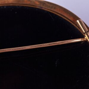 18K gold italian micro mosaic brooch. — image 3
