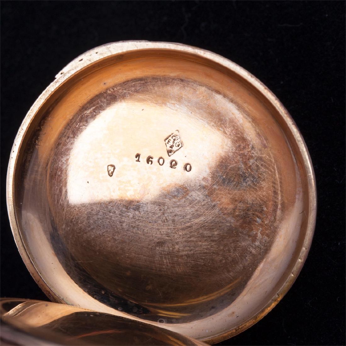 Gold, 18K, women pocket watch with enamel and diamonds — image 3