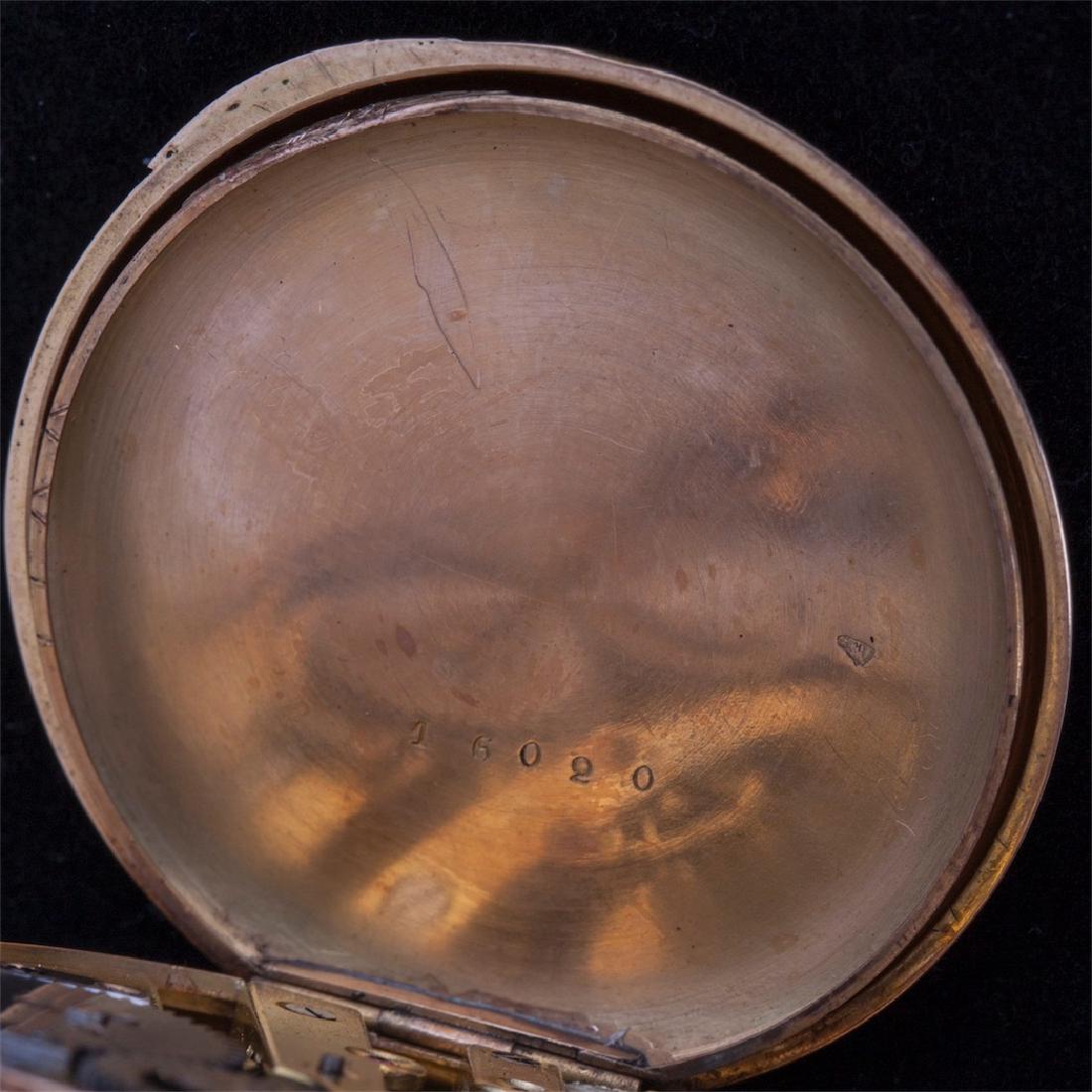 Gold, 18K, women pocket watch with enamel and diamonds — image 6