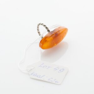 Natural Old Baltic Amber ring. — image 4