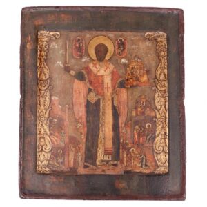 Rare Icon of Saint Nikolay Wonderworker Mirlikiiskiy — image 1