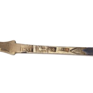 Russian silver-gilt and niello spoon — image 5