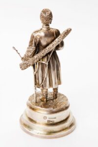 Russian siver cossak sculpture. — image 3